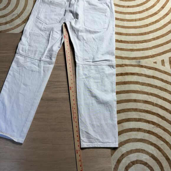 SOUTHPOLE • WHITE MOTO BIKER RIBBED JEANS - Picture 6 of 6